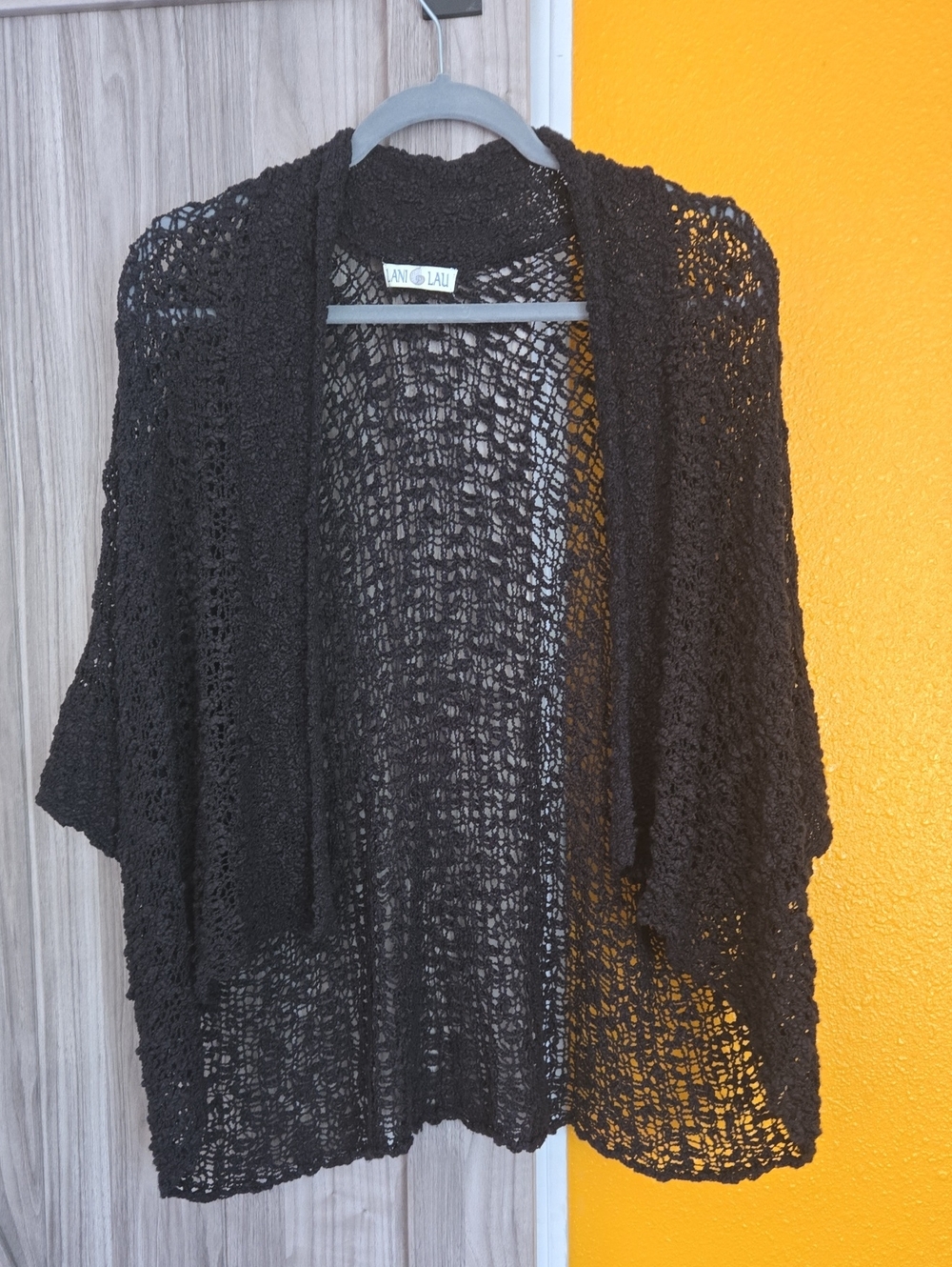 Black Open-Weave Women's Shrug